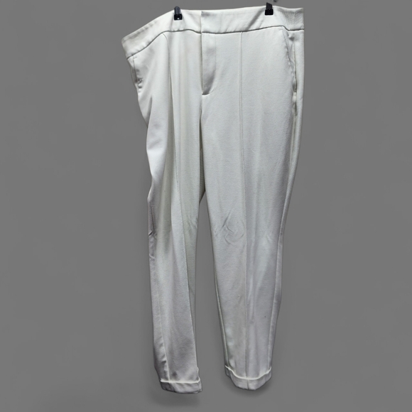 Nine West Tapered Fit Dress Pants Size 18 White Cream Workwear Career Trouser - Picture 16 of 16